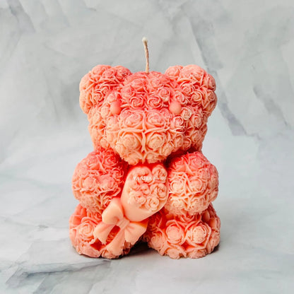 Valentine's Rossete Bear Soy Wax Scented Candle