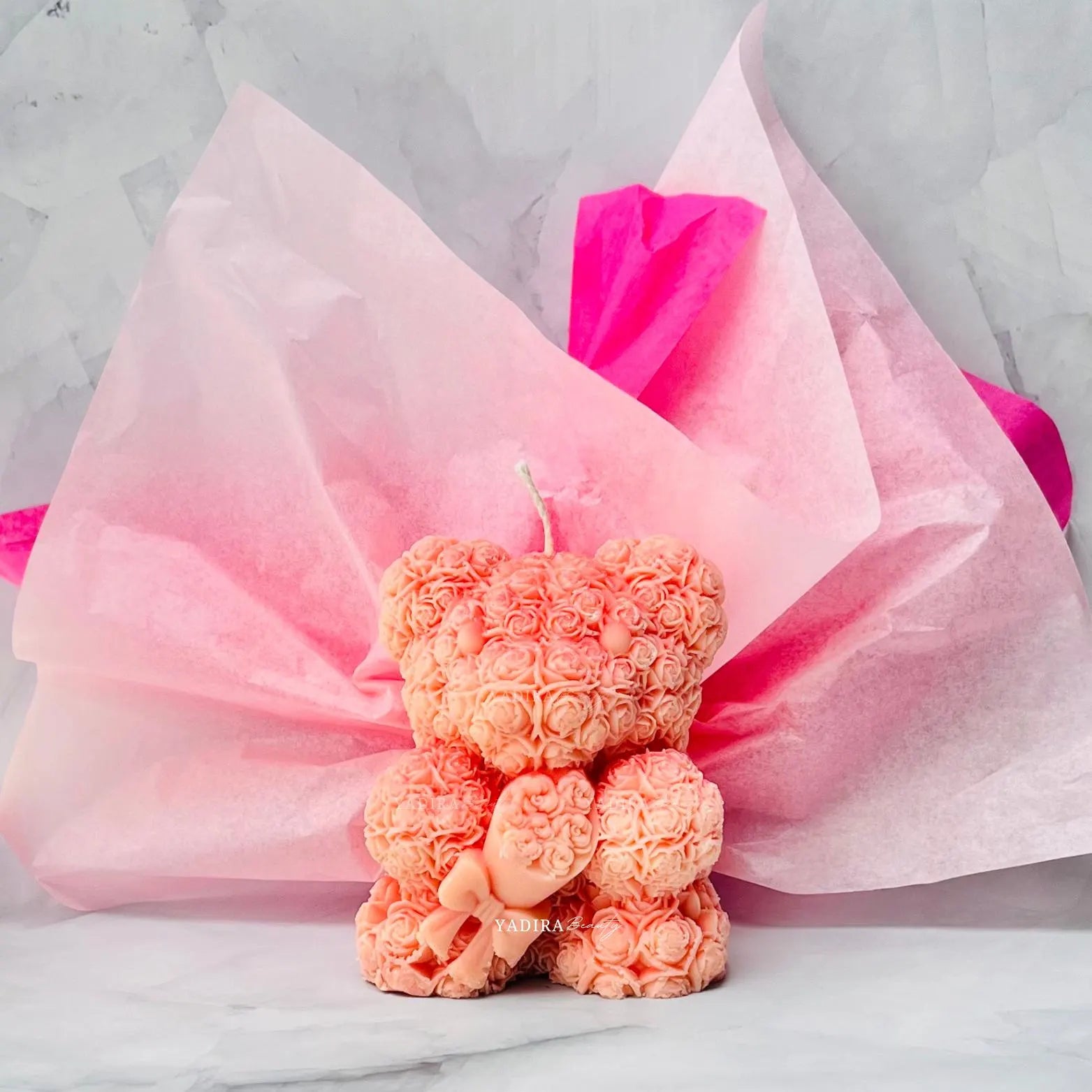 Valentine's Rossete Bear Soy Wax Scented Candle