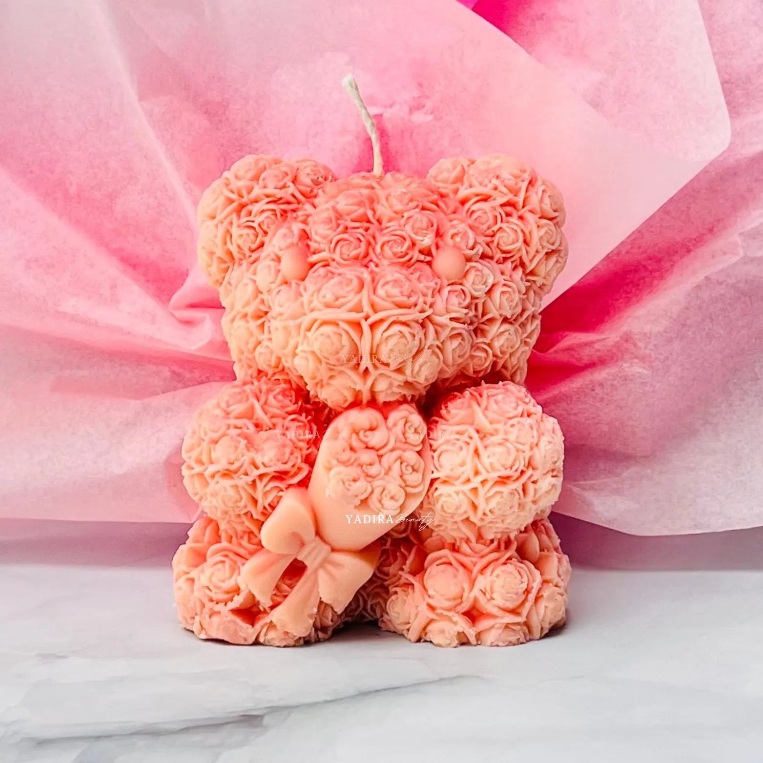 Valentine's Rossete Bear Soy Wax Scented Candle